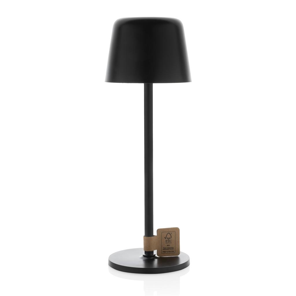 Zenic RCS recycled plastic USB re-chargable table lamp black