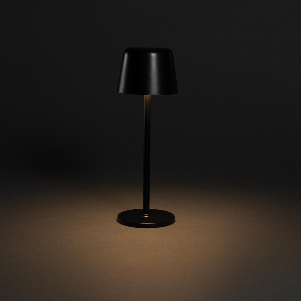 Zenic RCS recycled plastic USB re-chargable table lamp black