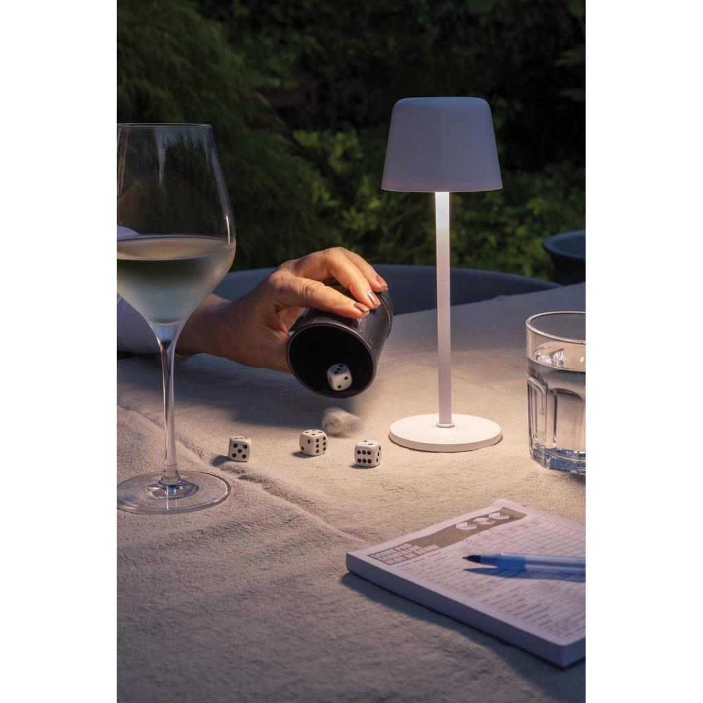 Zenic RCS recycled plastic USB re-chargable table lamp transparent