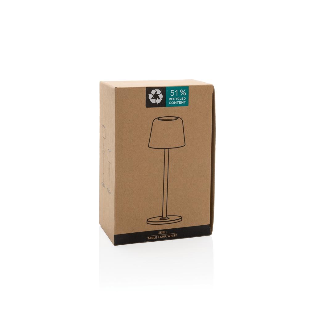Zenic RCS recycled plastic USB re-chargable table lamp transparent