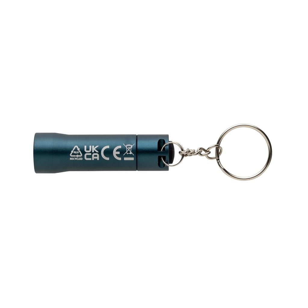 Flash RCS recycled aluminium keychain torch blue