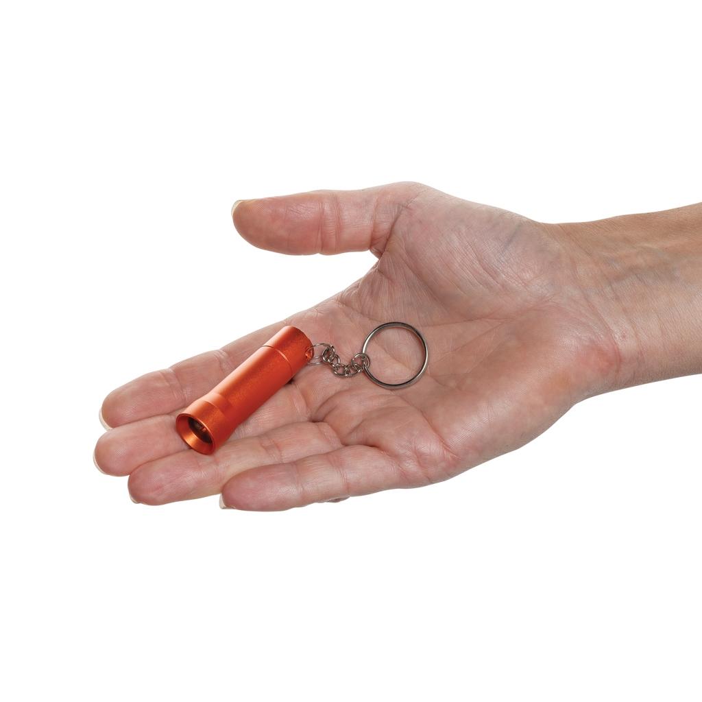 Flash RCS recycled aluminium keychain torch orange