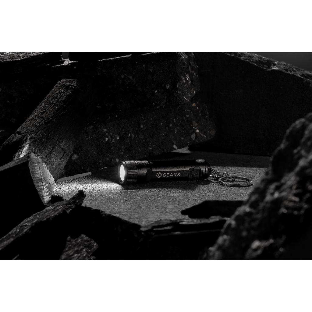 Gear X rechargeable ultra bright keychain torch heather anthracite