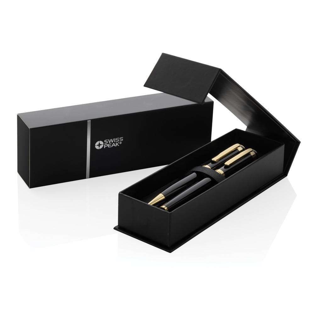 Swiss Peak Luca RCS recycled brass deluxe pen set black