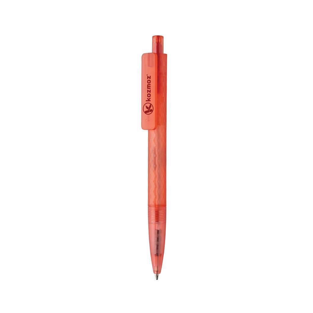 X3 GRS recycled PC plastic pen frosted red