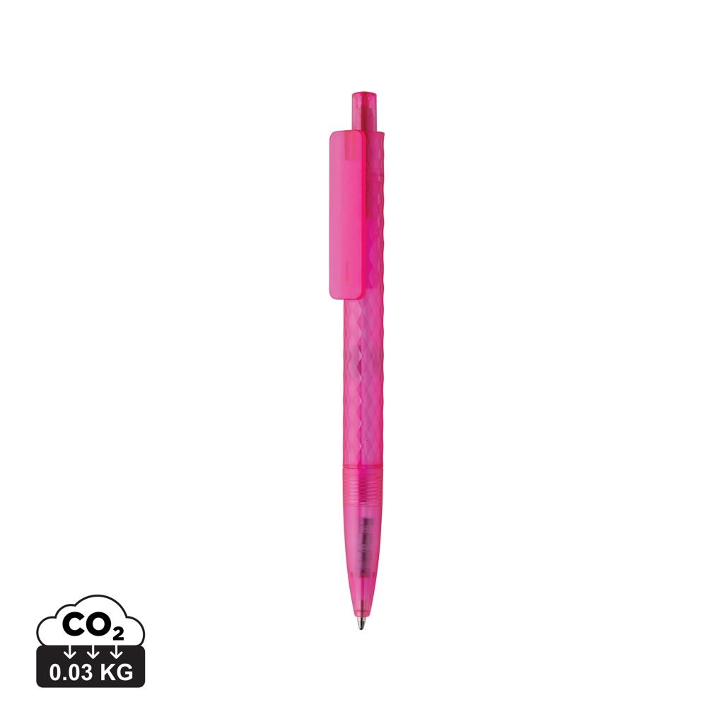 X3 GRS recycled PC plastic pen frosted pink