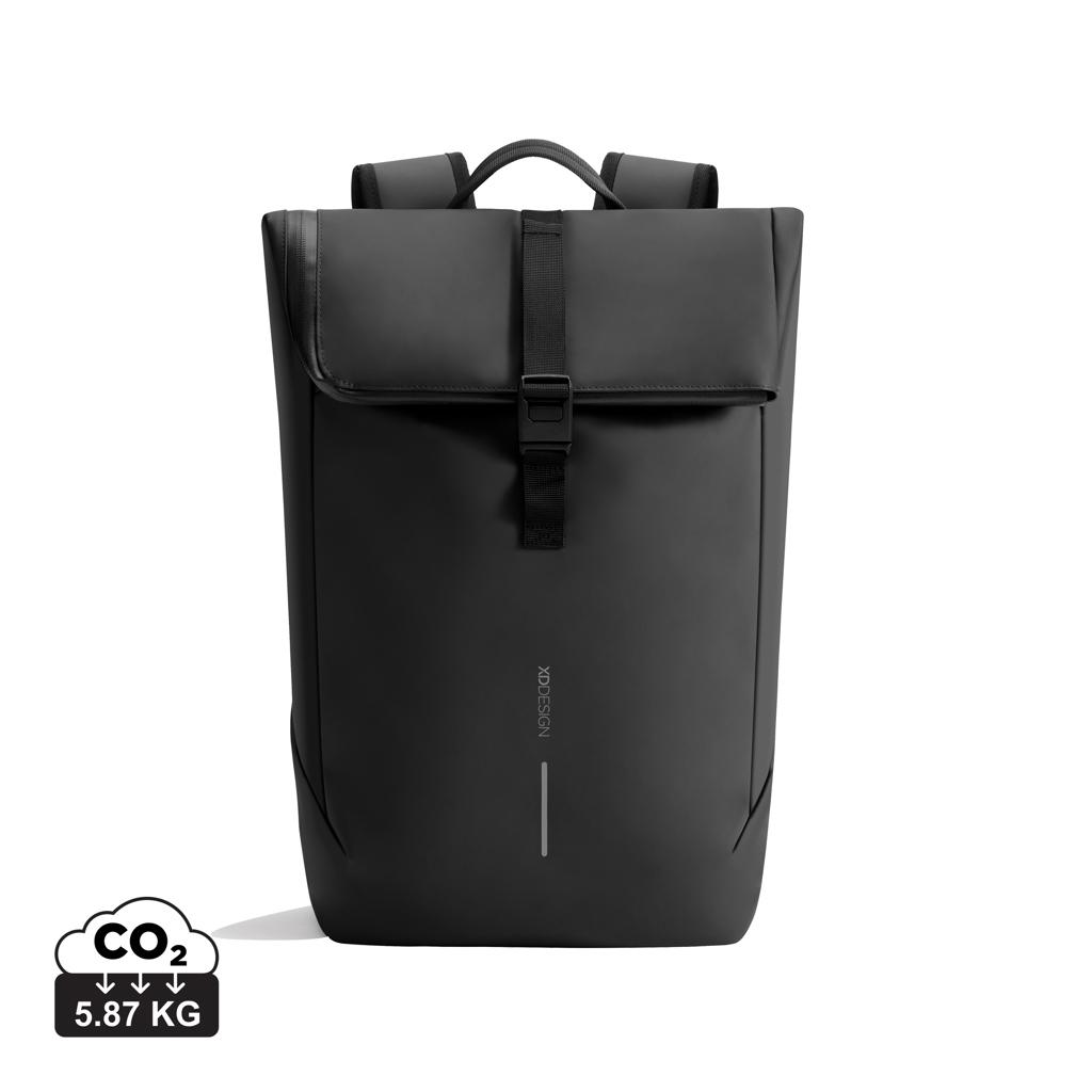 Urban Water Resistant Flap-top Backpack black