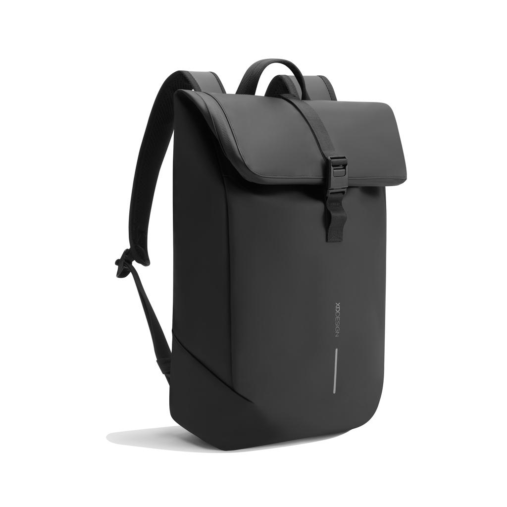 Urban Water Resistant Flap-top Backpack black