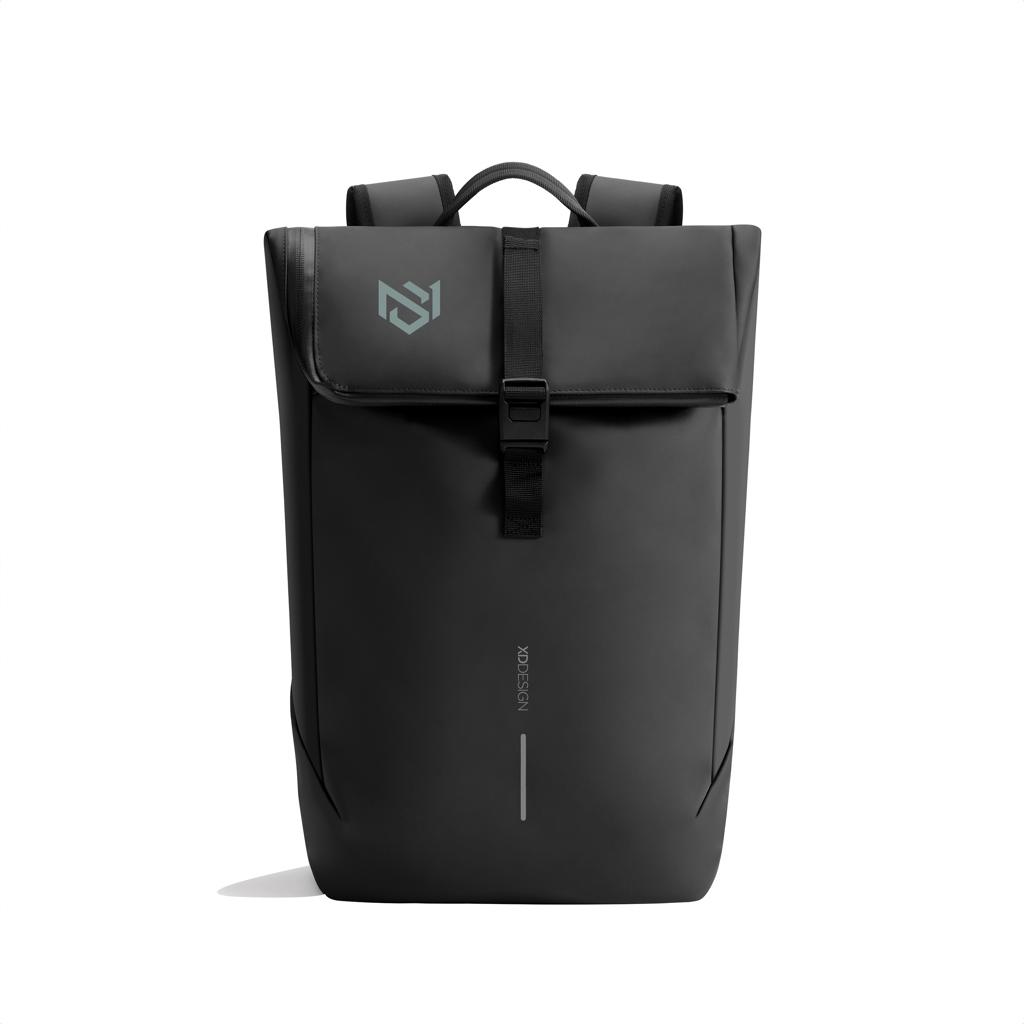 Urban Water Resistant Flap-top Backpack black