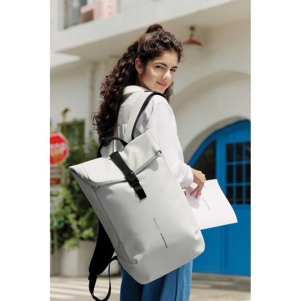 Urban Water Resistant Flap-top Backpack off white