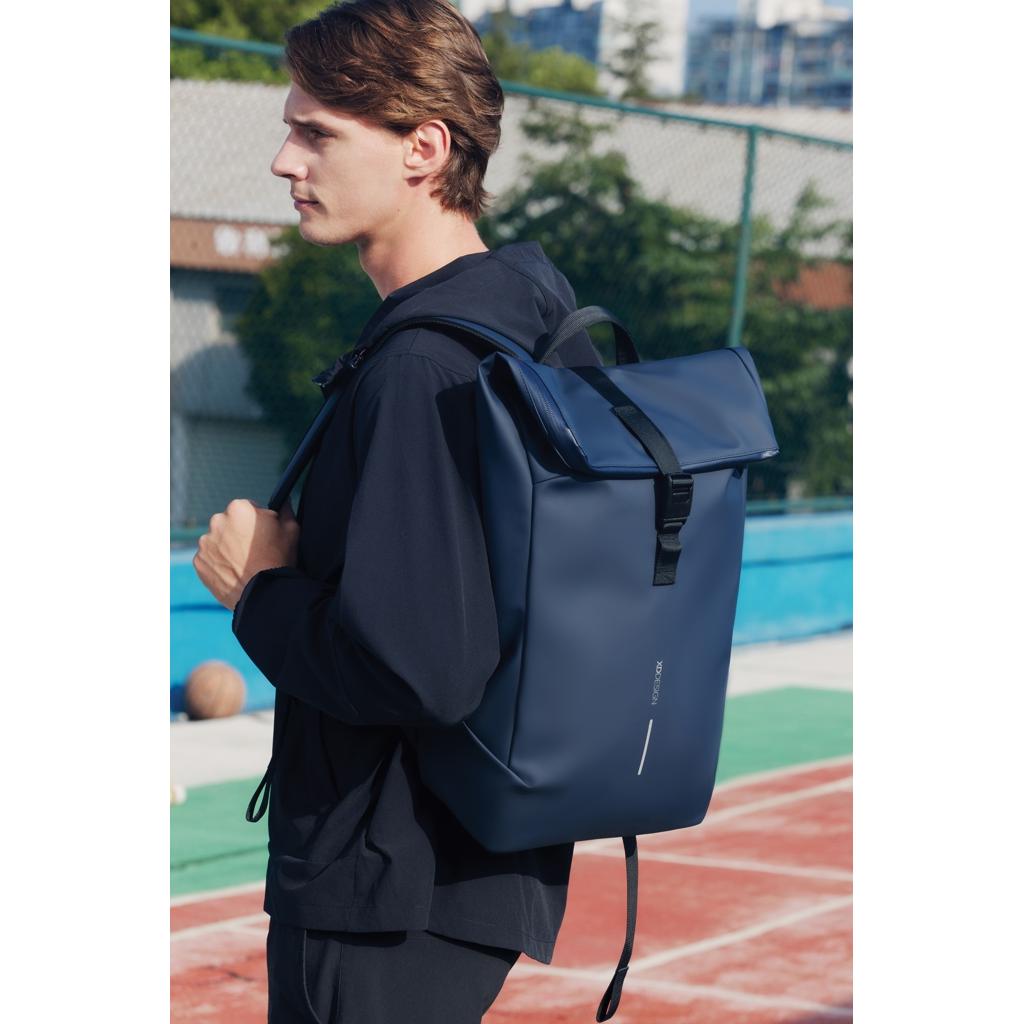 Urban Water Resistant Flap-top Backpack navy