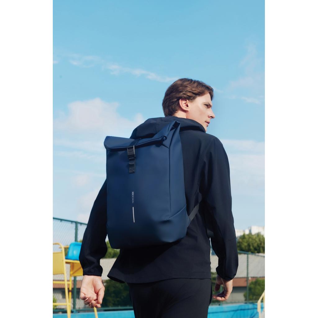 Urban Water Resistant Flap-top Backpack navy