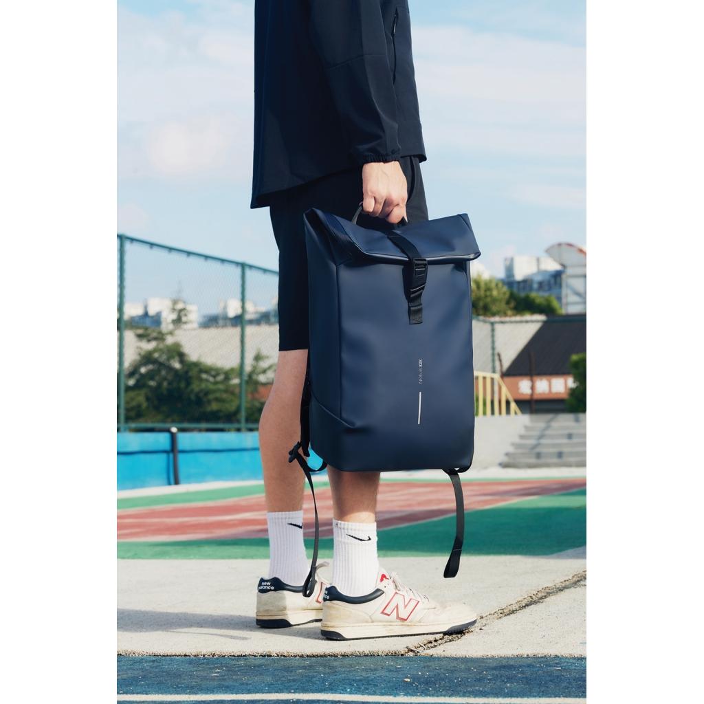 Urban Water Resistant Flap-top Backpack navy