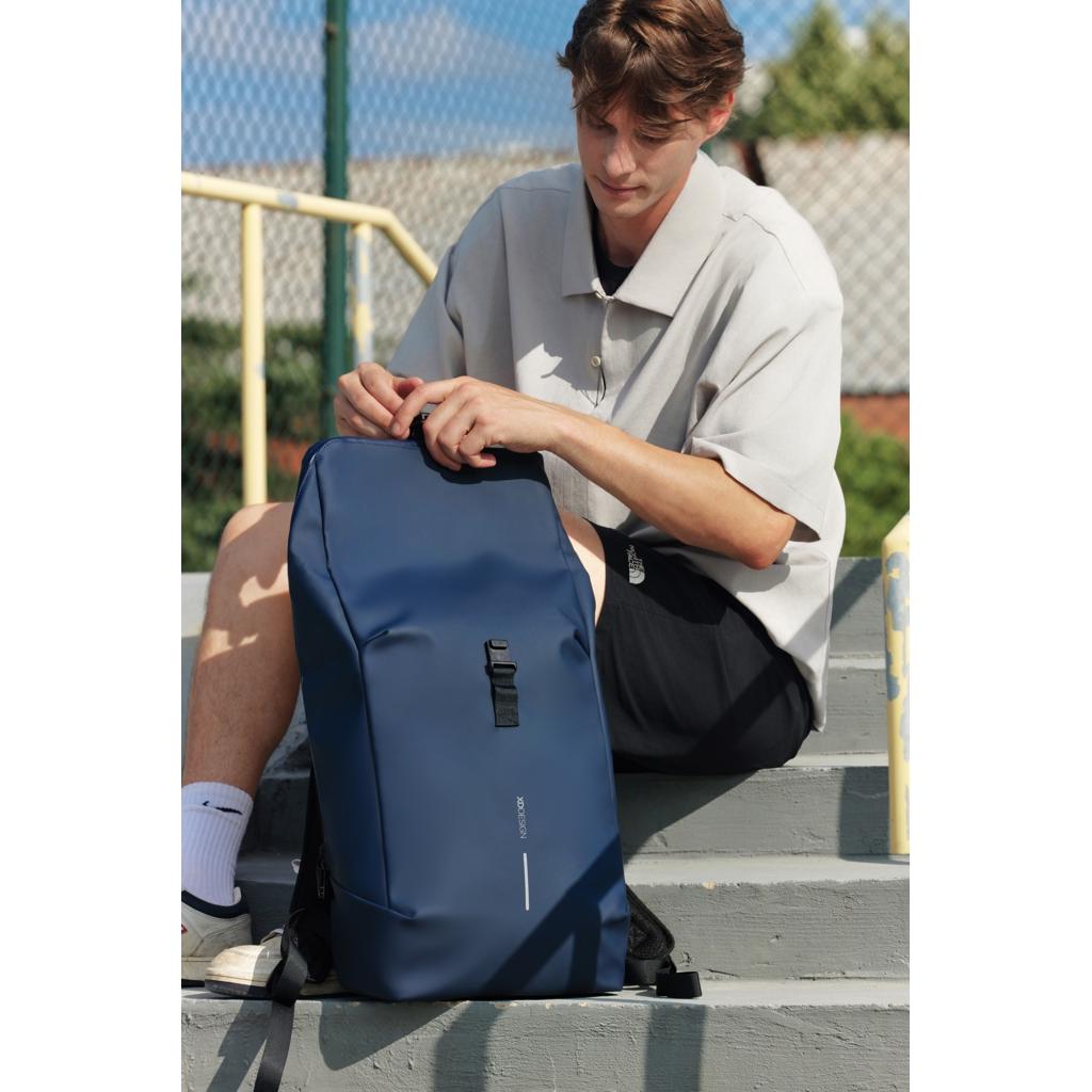 Urban Water Resistant Flap-top Backpack navy