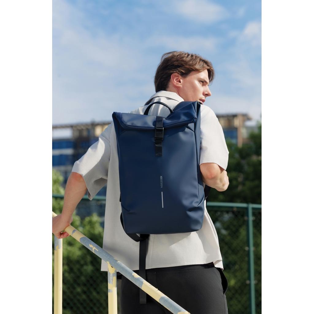 Urban Water Resistant Flap-top Backpack navy