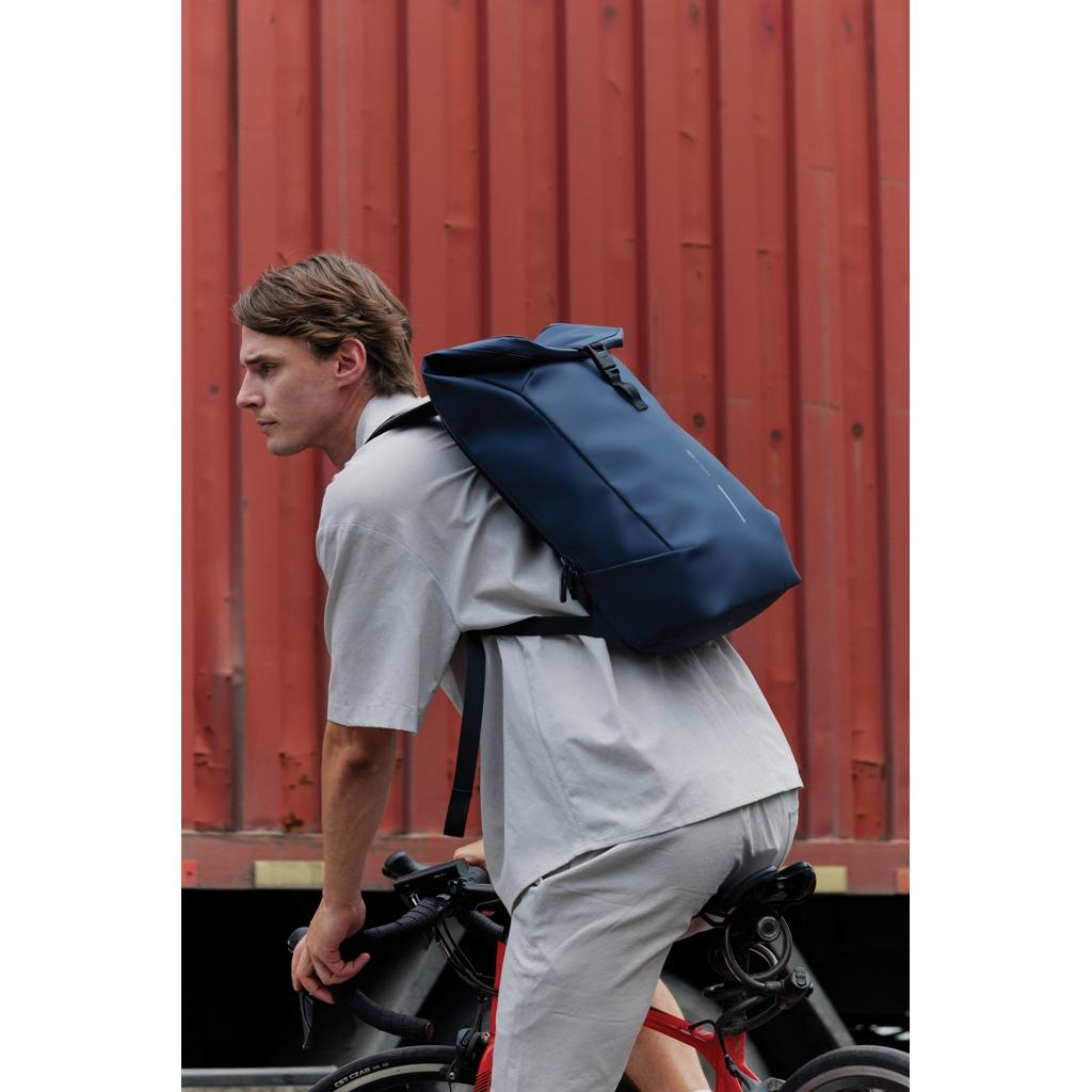 Urban Water Resistant Flap-top Backpack navy