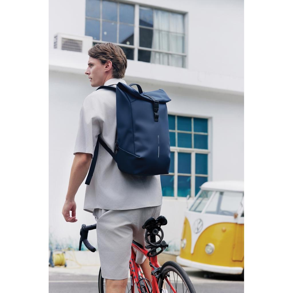 Urban Water Resistant Flap-top Backpack navy