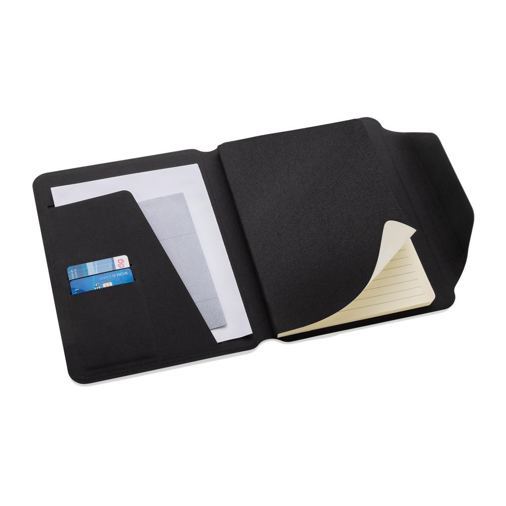 Teri AWARE™ RPET and walnut A5 portfolio black