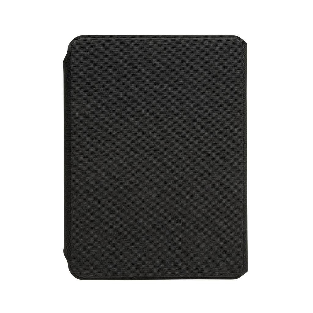 Teri AWARE™ RPET and walnut A5 portfolio black
