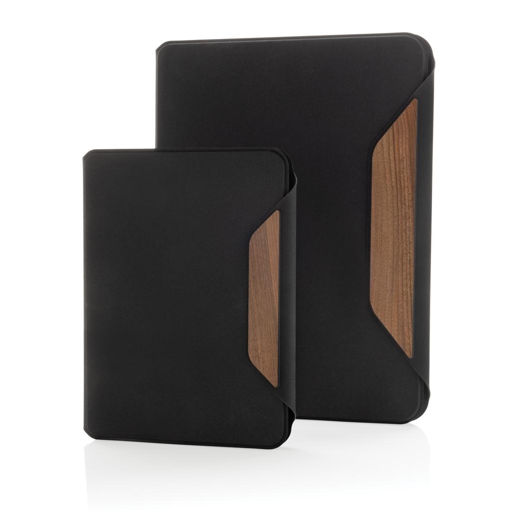 Teri AWARE™ RPET and walnut A4 portfolio black