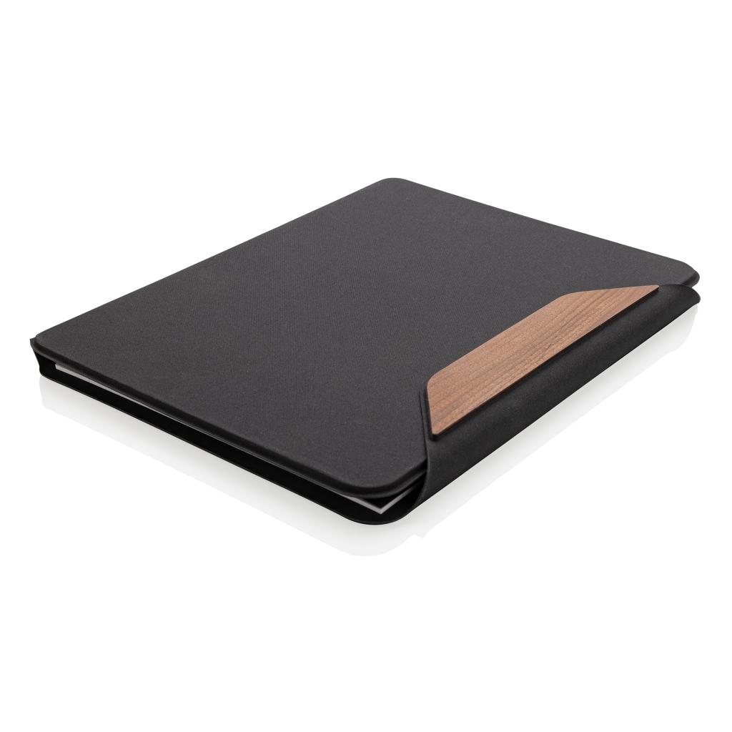 Teri AWARE™ RPET and walnut A4 portfolio black