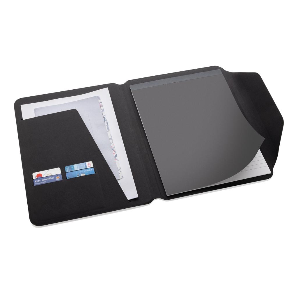 Teri AWARE™ RPET and walnut A4 portfolio black