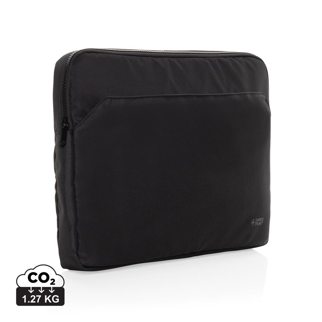 Swiss Peak Aware™ RPET Essential 15.6 inch laptop sleeve black