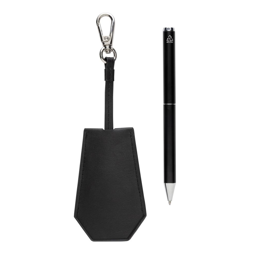 SP Tula RCS certified recycled PU key holder and pen set black
