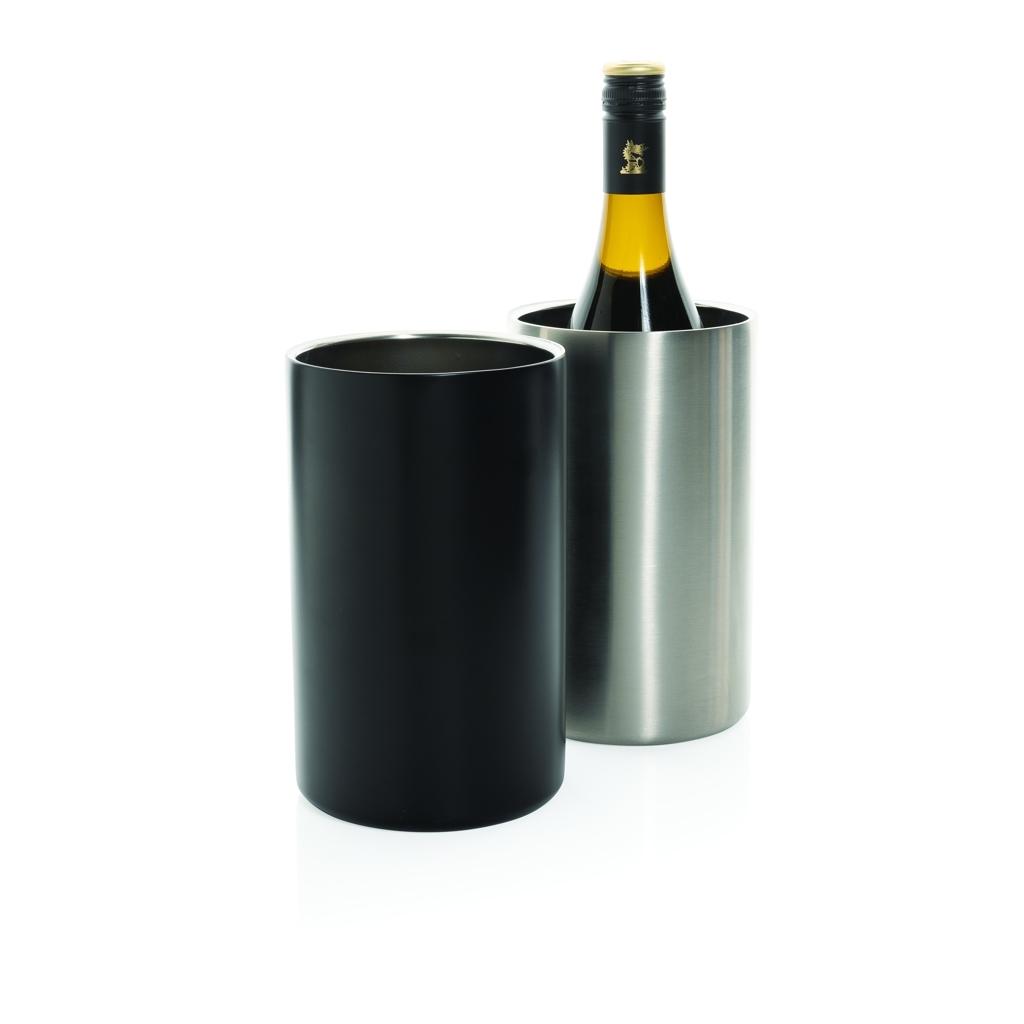 Vino RCS certified recycled stainless steel wine bucket black
