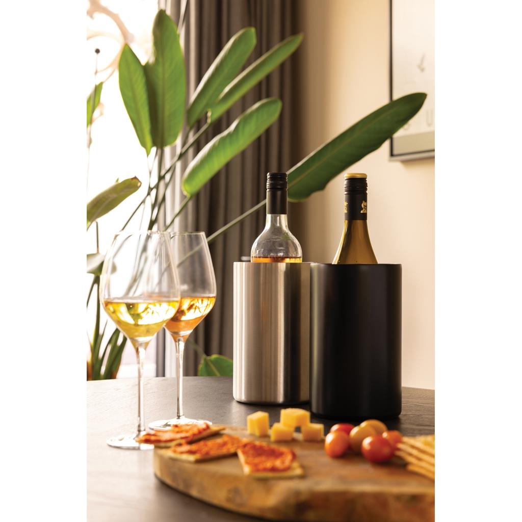 Vino RCS certified recycled stainless steel wine bucket silver