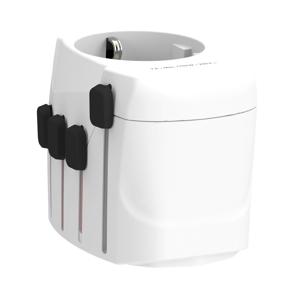 SKROSS Pro 3-Pole World Travel Adapter transparent
