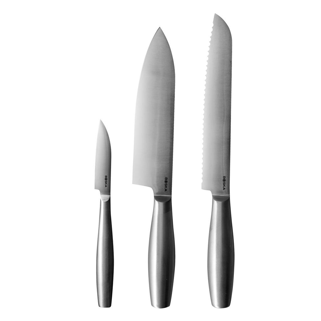 BOSKA Kitchen Knives Copenhagen, set of 3 steel