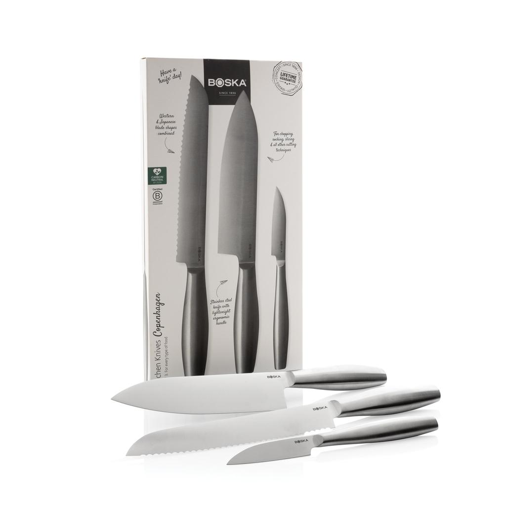 BOSKA Kitchen Knives Copenhagen, set of 3 steel