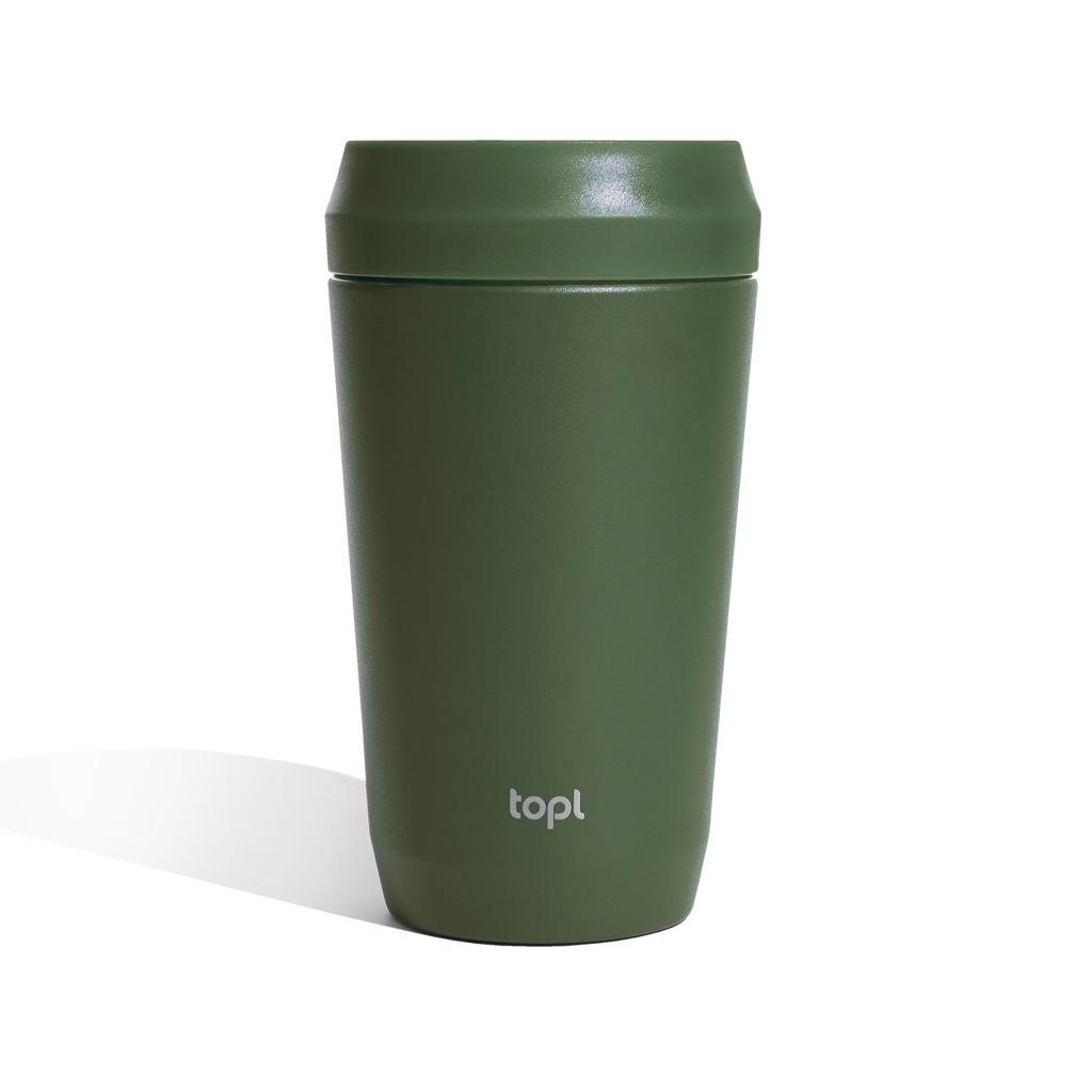 Topl Recycled Steel To Go Tumbler Patented 360 Lid 354ml green