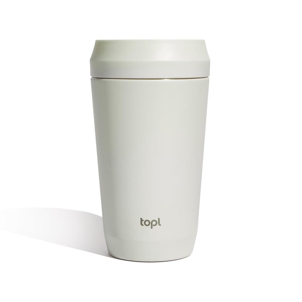 Topl Recycled Steel To Go Tumbler Patented 360 Lid 354ml brown