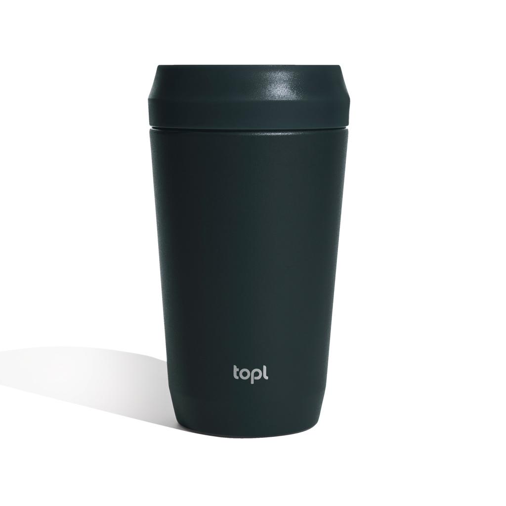 Topl Recycled Steel To Go Tumbler Patented 360 Lid 354ml grey