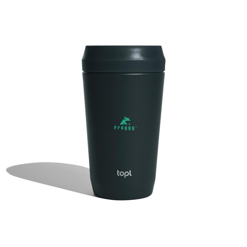 Topl Recycled Steel To Go Tumbler Patented 360 Lid 354ml grey
