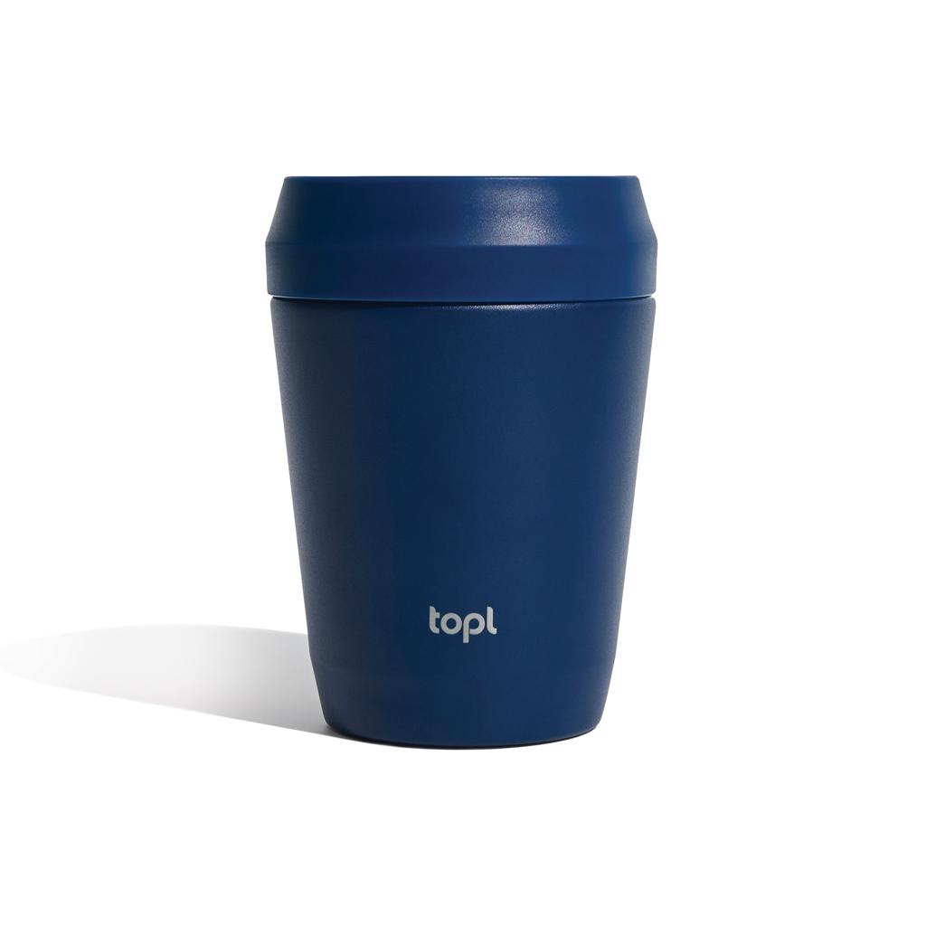 Topl Recycled Steel To Go Tumbler Patented 360 Lid 235ml navy