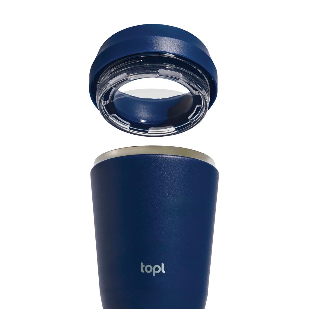 Topl Recycled Steel To Go Tumbler Patented 360 Lid 235ml navy