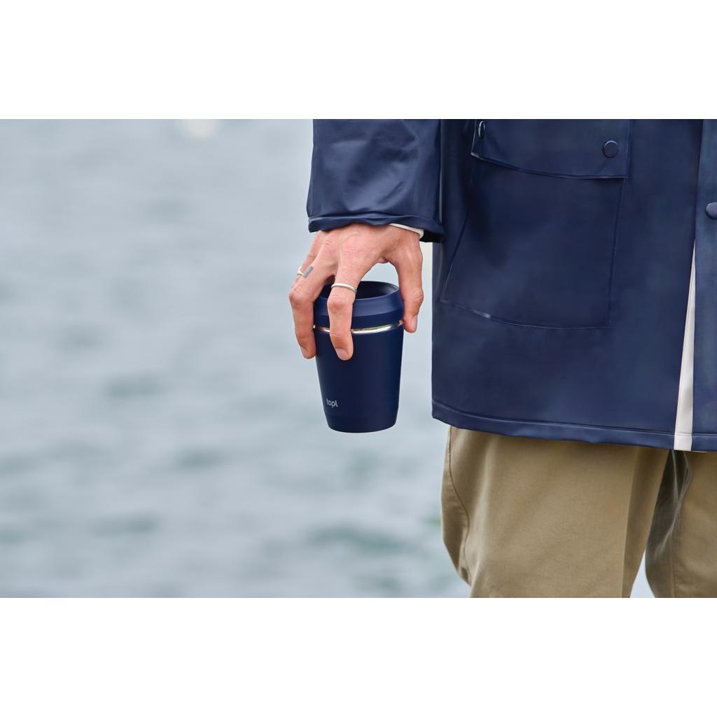 Topl Recycled Steel To Go Tumbler Patented 360 Lid 235ml navy