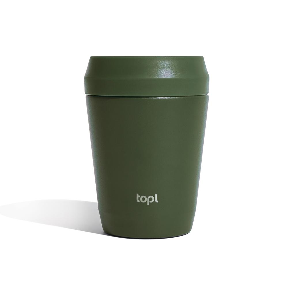 Topl Recycled Steel To Go Tumbler Patented 360 Lid 235ml green
