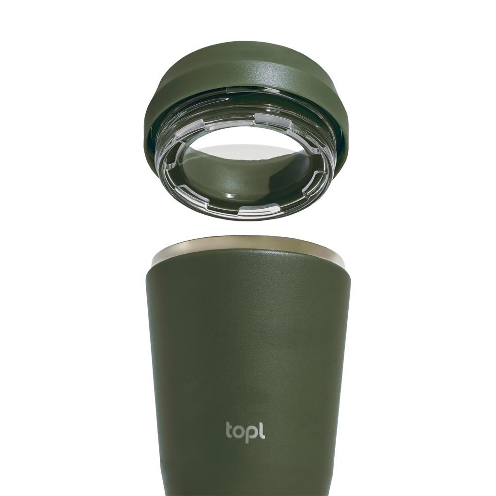 Topl Recycled Steel To Go Tumbler Patented 360 Lid 235ml green