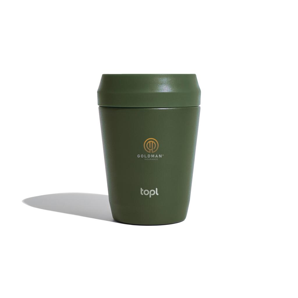 Topl Recycled Steel To Go Tumbler Patented 360 Lid 235ml green