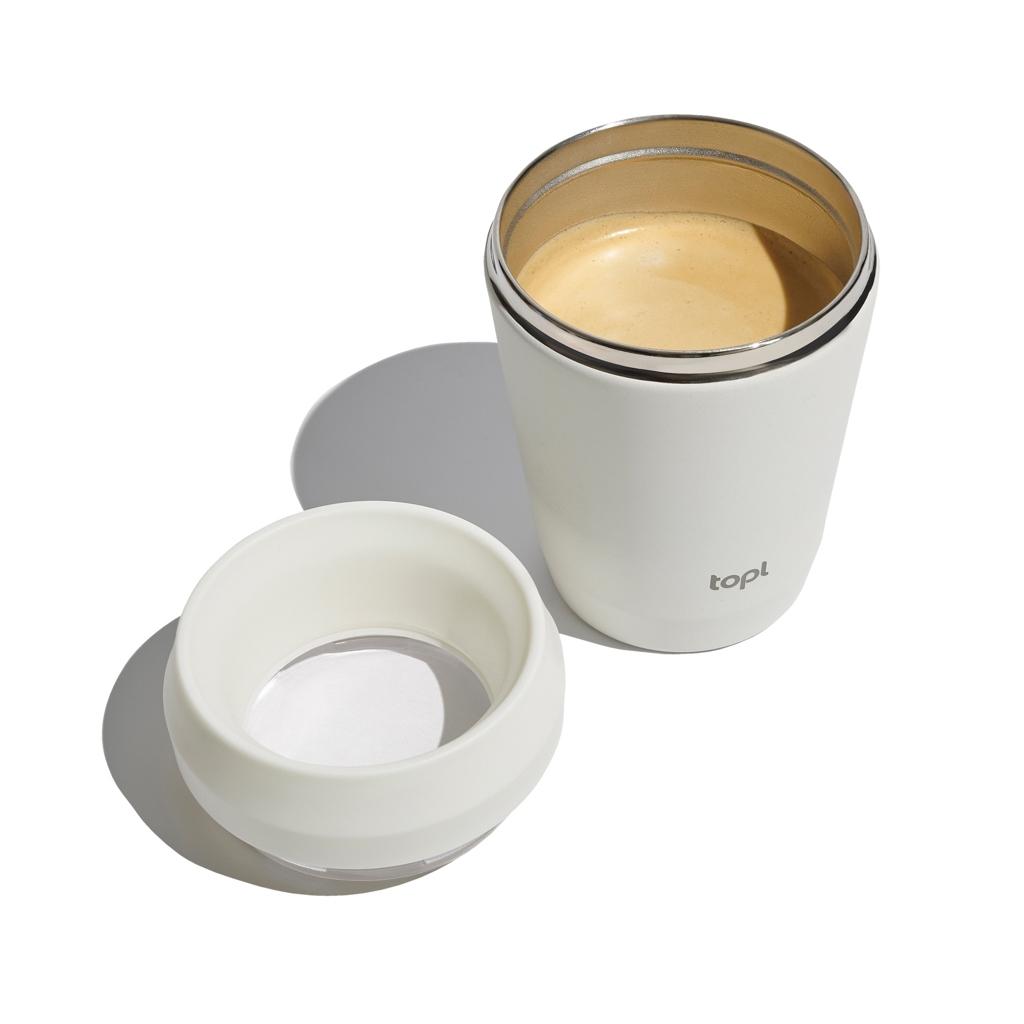 Topl Recycled Steel To Go Tumbler Patented 360 Lid 235ml brown