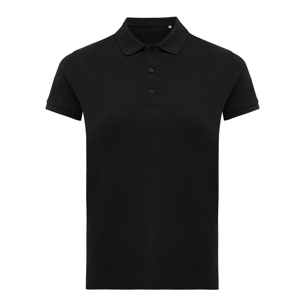 Iqoniq Yosemite women recycled cotton pique polo black XS