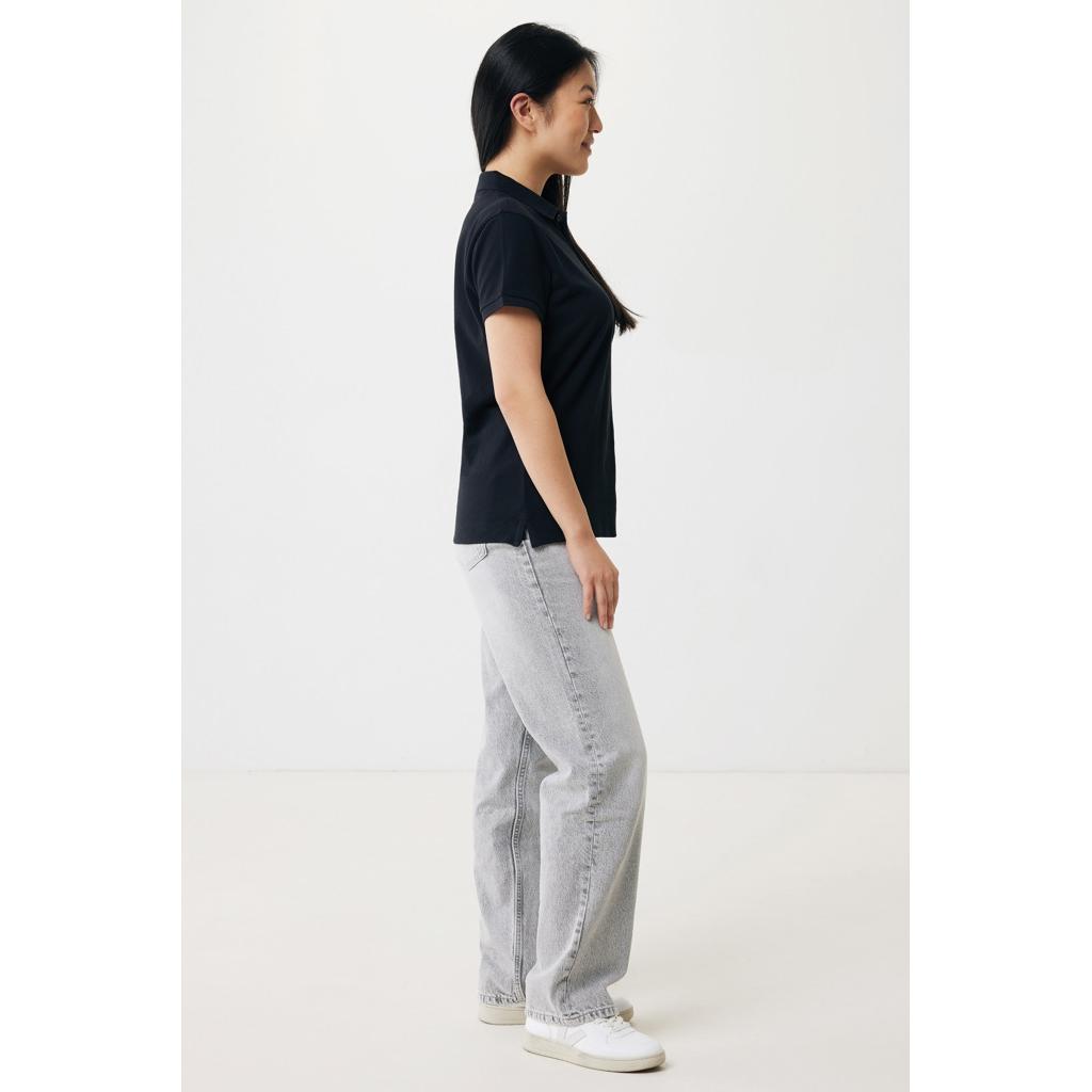 Iqoniq Yosemite women recycled cotton pique polo black XS