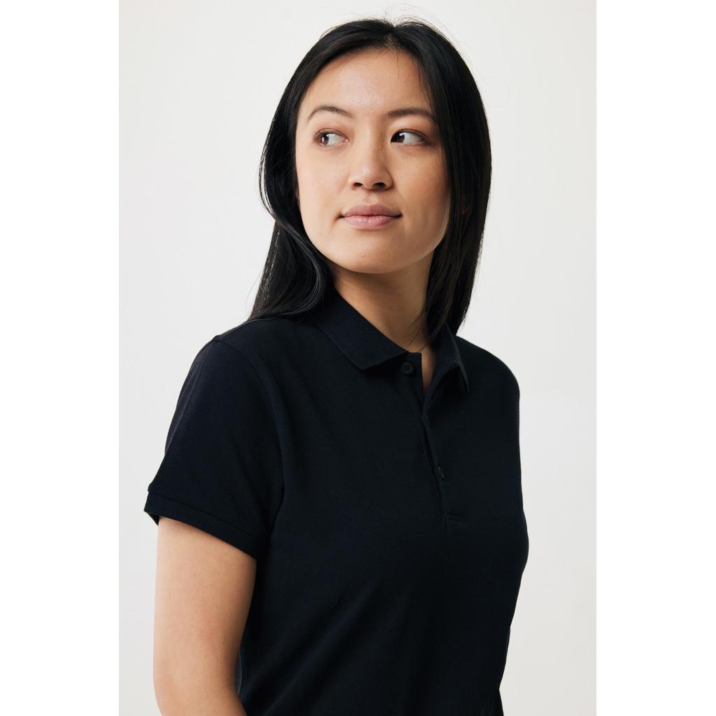 Iqoniq Yosemite women recycled cotton pique polo black XS