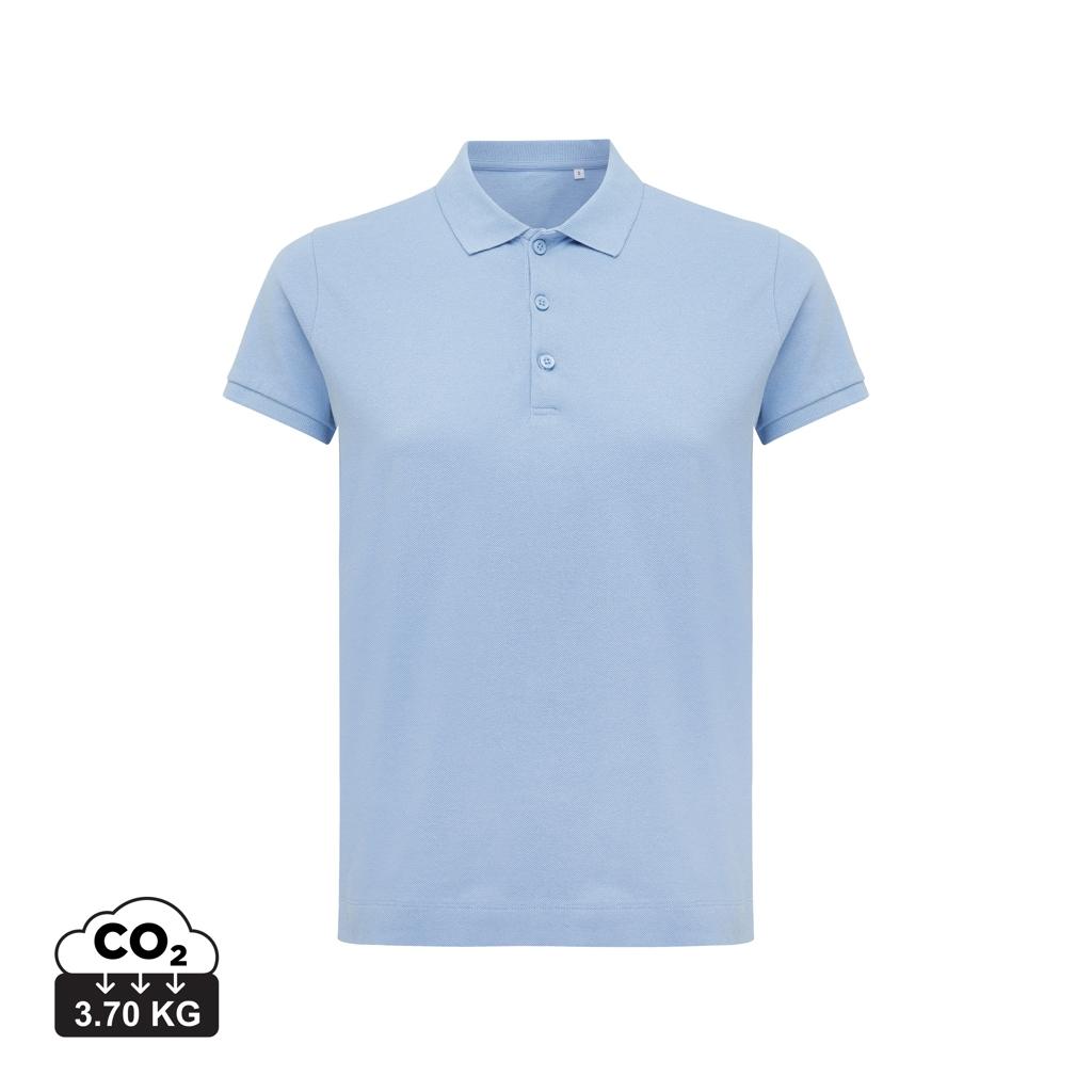 Iqoniq Yosemite women recycled cotton pique polo sky blue