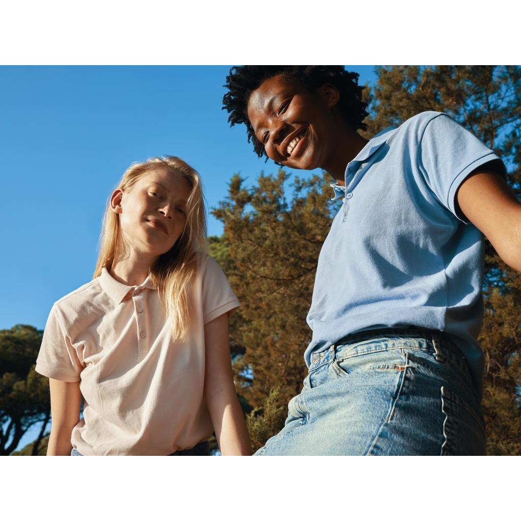 Iqoniq Yosemite women recycled cotton pique polo sky blue M