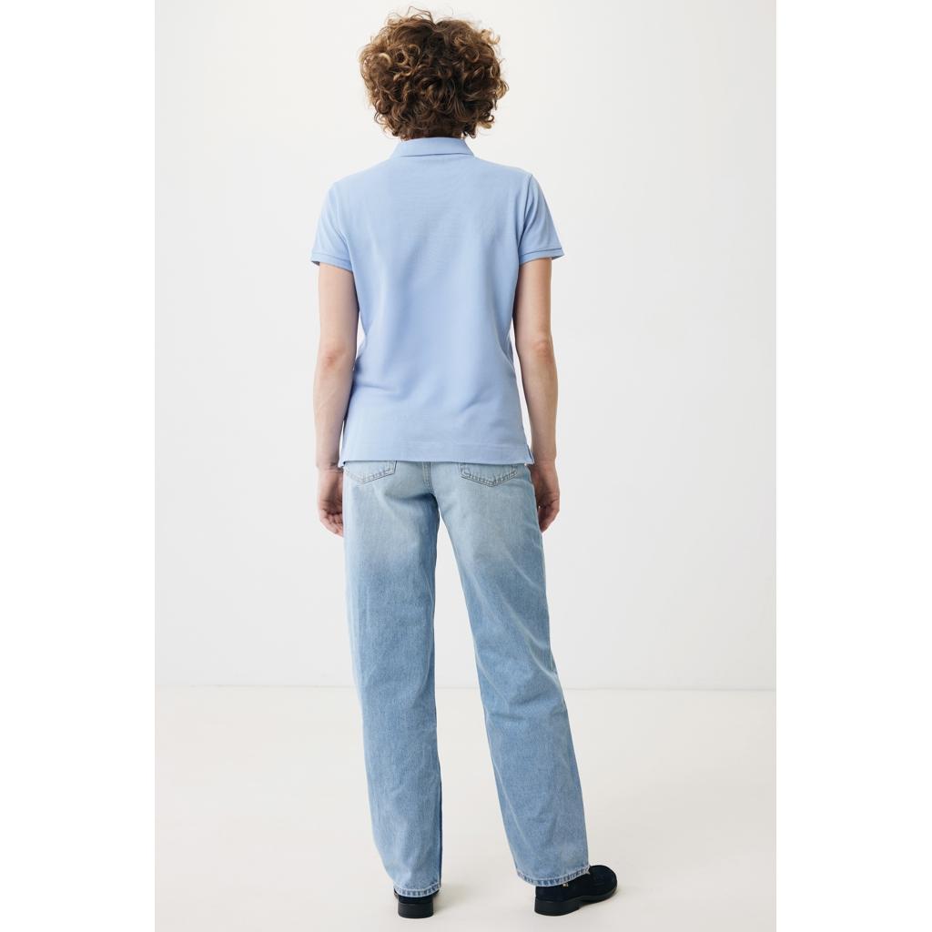 Iqoniq Yosemite women recycled cotton pique polo sky blue XXL